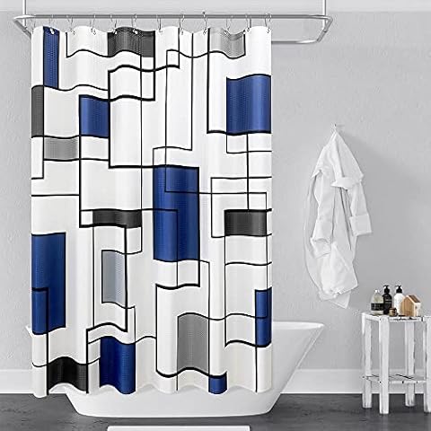 Niciksty Shower Curtain Waterproof Bathroom Curtain,183 x 183 cm Washable Bath Curtains, Shower Curtain Mould & Mildew Resistant with 12 Hooks Shower curtains Shower Curtain for Bathroom Cover