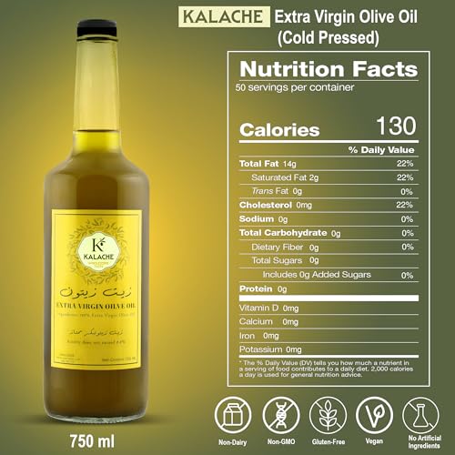 Aceite de oliva extra virgen KALACHE 750 ml botella miniatura 2
