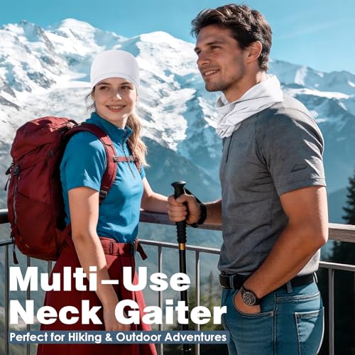 Image of Achiou Cooling Neck Gaiter, UV Protection Face Cover Scarf for Men Women | Breathable, Soft and Quick-Dry Neck Gaiter for Cycling, Running, Fishing