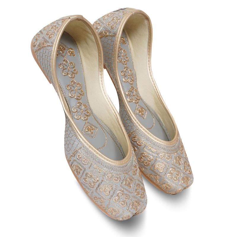 Image of DFR Women Juti | Embroidered Rajasthani Mojari Girls Shoe