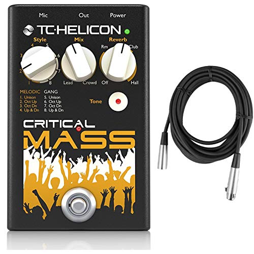TC Helicon Critical Mass Group Sound Vocal Effects Pedal with 2 XLR Cables