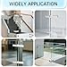 Zwinz Adjustable Glass to Glass Clamp 2 Pack, 90-180-270 Degree Railing Clips Indoor & Outdoor, Stainless Steel 304 Railing Clamp for Fence, Railing, Balcony Deck