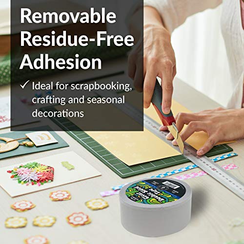 Clear Double Sided Tape For Crafts 2 Inch Wide Heavy Duty Adhesive Tape Two Side Strong Sticky Thin Double Sided Tape Heavy Duty Mounting For Poster Carpet Wall Safe Doublesided Stick - 90Ft X 2" #TOP2