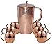 Dzbanek z czystej miedzi 1600 ml z 6 kubkami z czystej miedzi młotkowany kubek Moscow Mule / zestaw szklanek