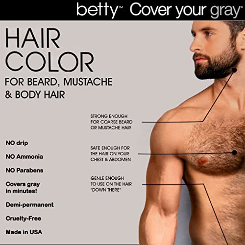 Betty Cover Your Gray Color Rubio para Barba y Bigote miniatura 4