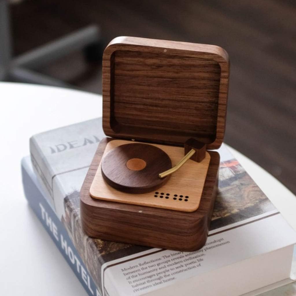 regalo Caja de música Reproductor de discos de vinilo Caja de música, Caja musical de madera, Cajas de música de regalo, Caja de música de regalo creativa, Caja de música de regalo de cumpleaños, Caja