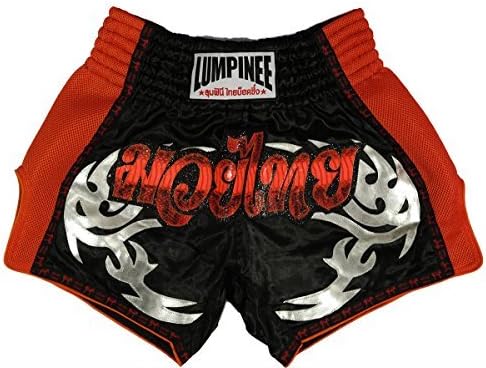 LumpineeRetro Original Muay Thai Shorts for Kick Boxing Fight LUMRTO-010 (XXXL, Red Viper)