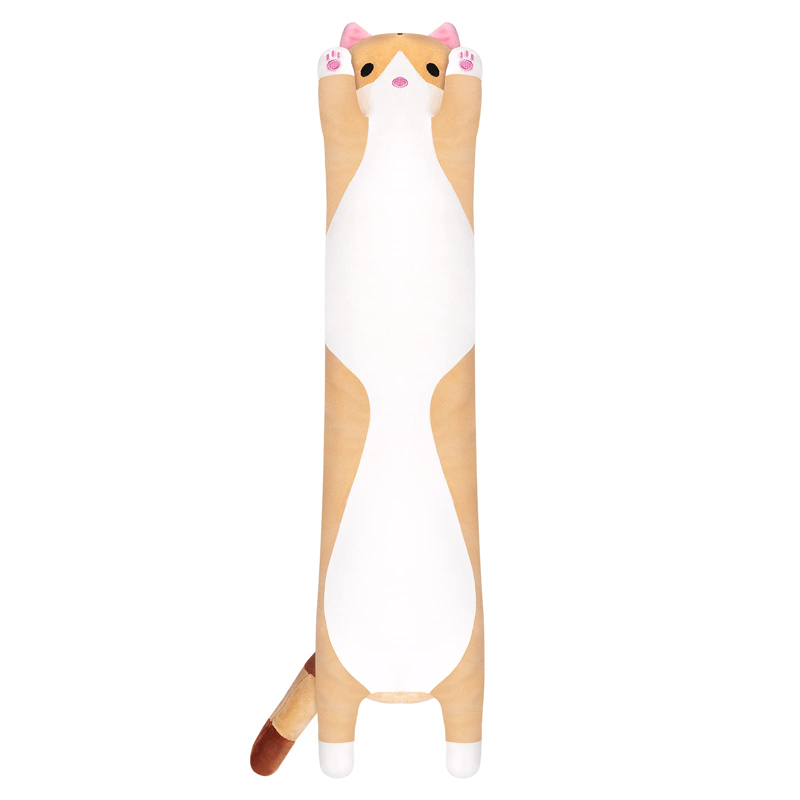 90cm Cats Plush Pillow,Hugging Doll Cushion, Long Stuffed Plush Soft Toy Cat Sleeping Sofa Bed Cuddly Toy Kids Baby Girls Boys Birthday Christmas