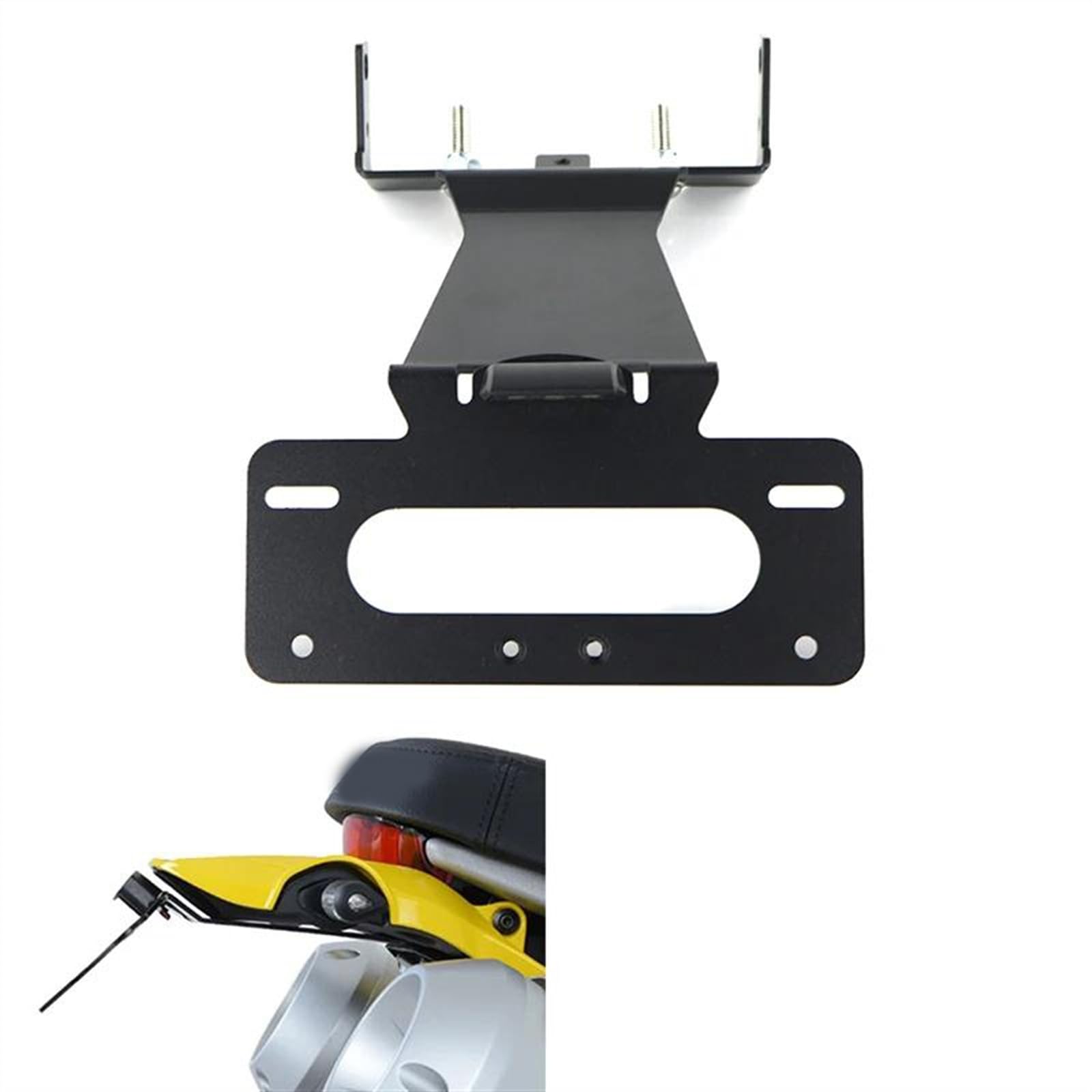 Portatarga Posteriore Per Ducati Scrambler 1100/800/400 2019-2023 – Kit Eliminaparafango In Alluminio, Regolabile 30-115 Mm, Nero
