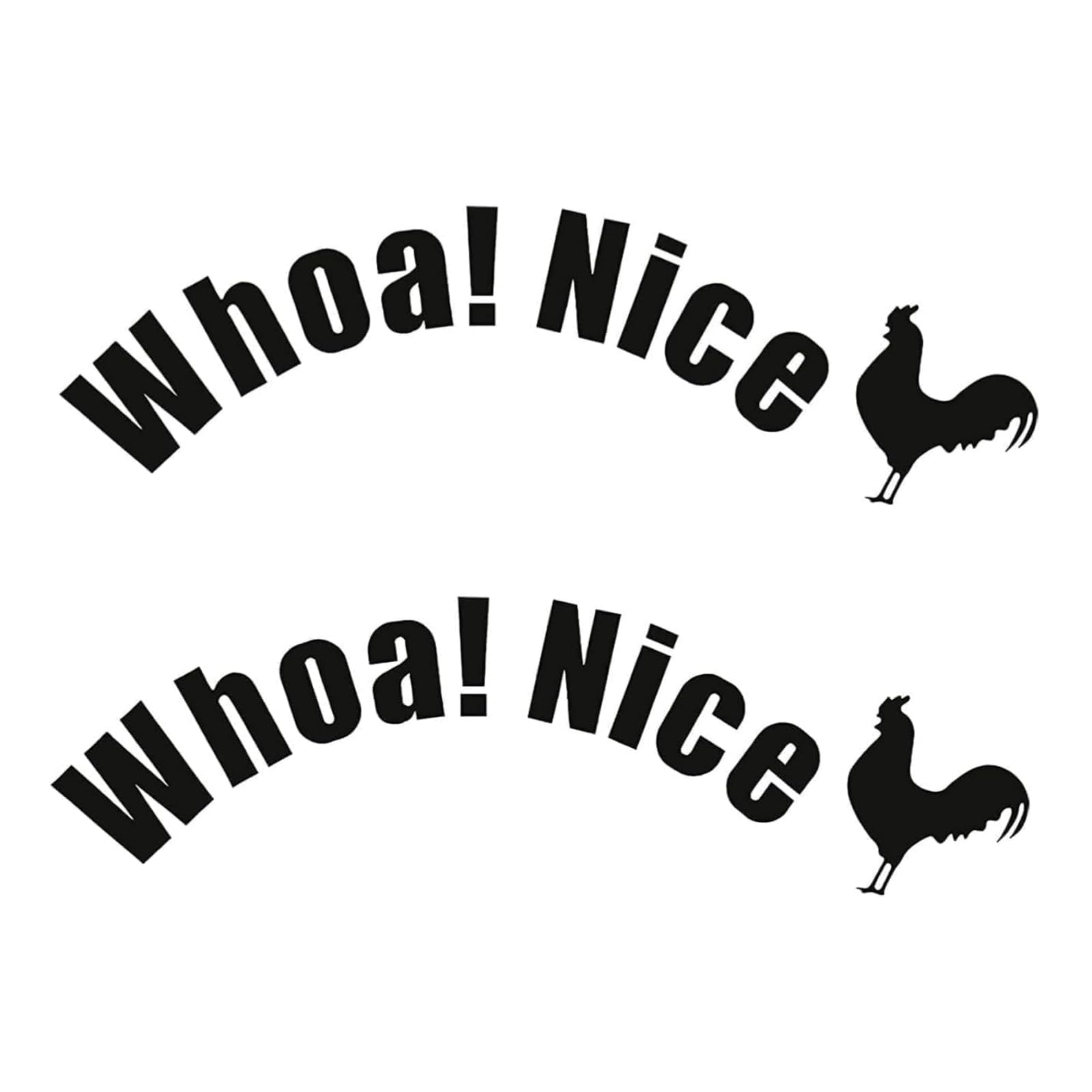 Clockjuan Black 2Pcs Funny Cock Toilet Stickers, Whoa Nice Toilet Sticker Decal, Waterproof Vinyl Wall Art Sign Decor, Removable Self-Adhesive Toilets Seat Quote Murals For Restroom Door Seat Decoration, Accessories