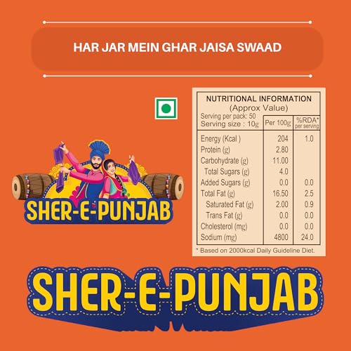 Image of Nilon's Sher-E-Punjab Green Chilli Pickle (475 g) Homemade Hari Mirch Ka Aachar | Spicy Pickle in Authentic Punjabi Style with Green Chilli, Mustard Oil & Spices with No Added Artificial Colour