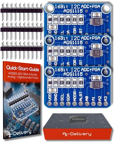 AZDelivery 3X modulo Compatible con ADC 16bit 4 Canales modulo