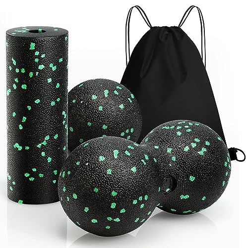 Faszienball und Faszienroller Set, Kleiner Massageball Faszienroller für...