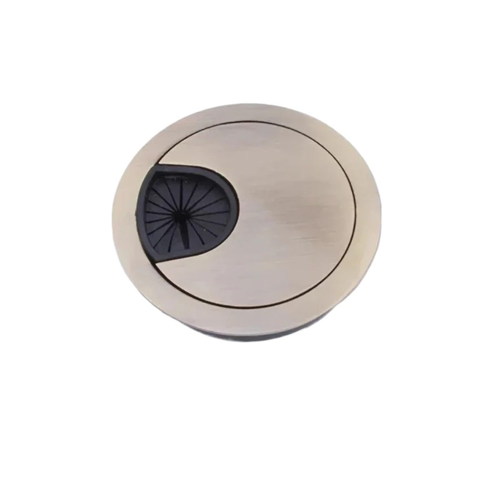 Desktop Cable Hole Cover 50/53/60/80mm Zinc Alloy Cable Desk Wire Hole Cover Computer Table Grommet Outlet Port Surface Line Box Desktop Decoration(Bronze,1pcs,53mm)