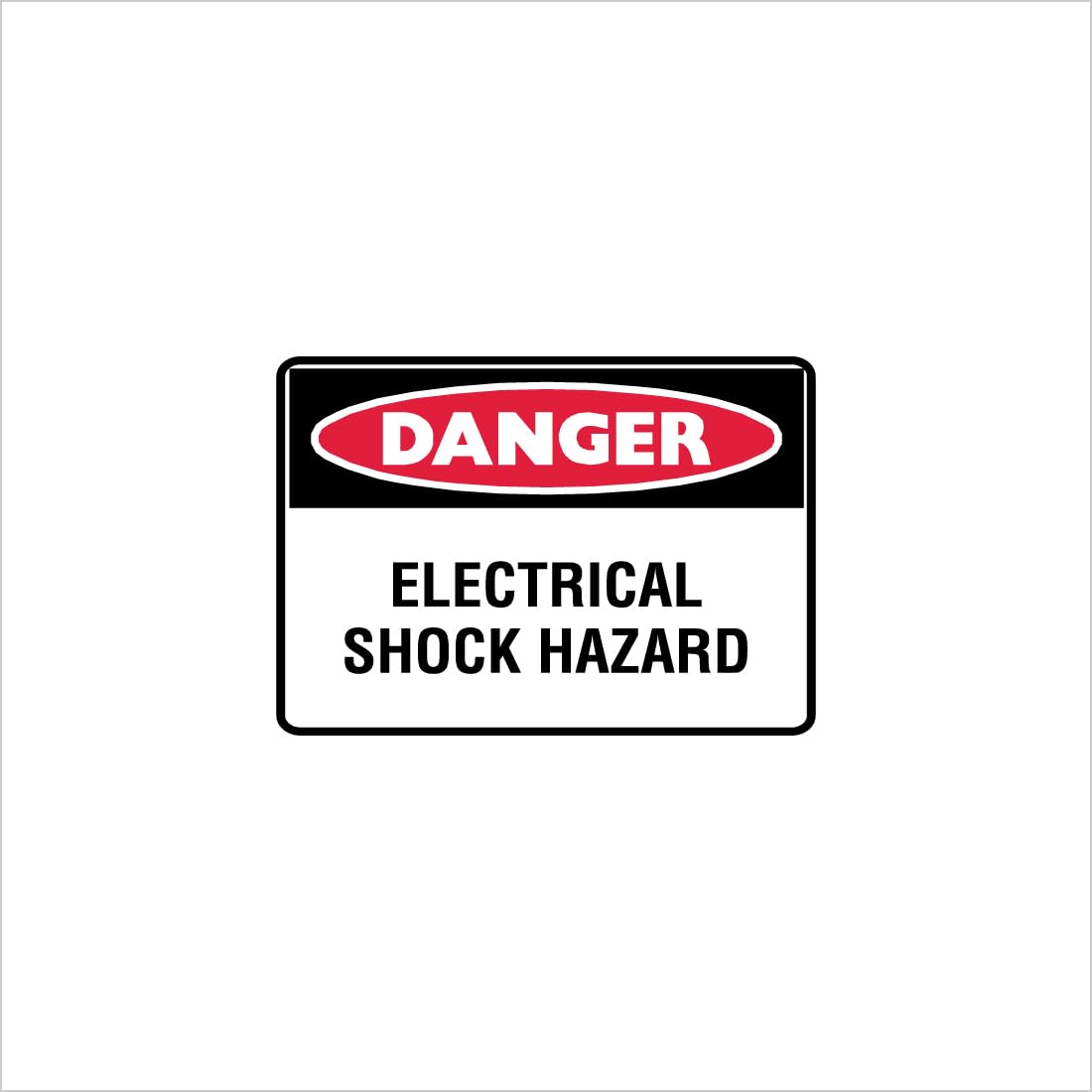 Danger Electrical Shock Hazard | Waterproof Sticker