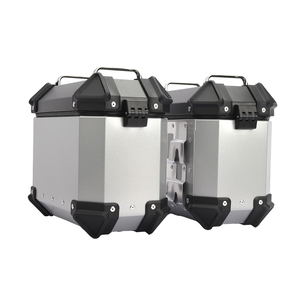 SWEER 1 Pairs 18L Universal Motorcycle Rear Top Box Side Luggage Case Motos Storage Trunk Lock Travel Toolbox Aluminum Alloy Side Box