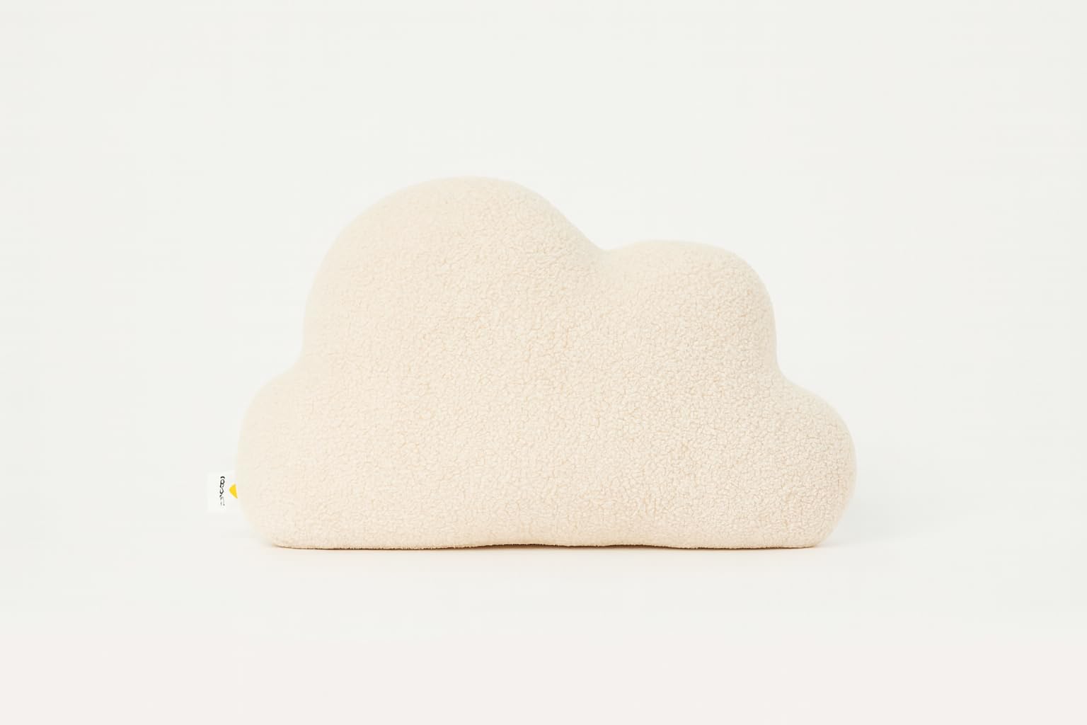 DEKOKISSEN Boucle Kuschelkissen Wolke XXL GROß 60x35 cm, Flauschiges Deko Kissen Wolkenform Geschenk für Baby & Kinderzimmer Weihnachten Mädchen & Jungen Babyshower beige Creme