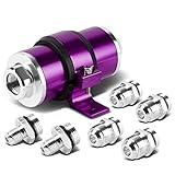 Auto Dynasty 30 Microns Aluminum Inline Fuel Filter+Bracket Compatible with...