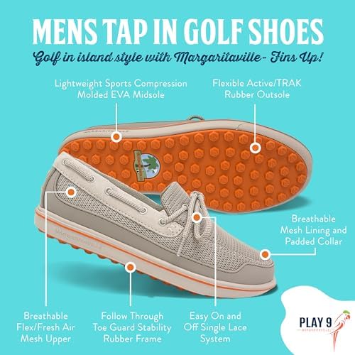 Margaritaville Golf - Tap in Slip On Spikeless Shoes Beige/Orange Size 8 Medium Review | Image 6
