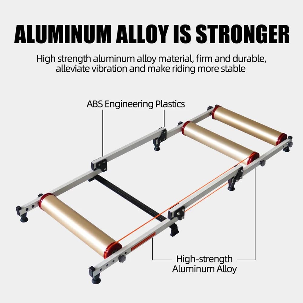 MegLob Bike Roller Trainer, Indoor Aerobic Bike Trainer, Adjustable Bike Trainer Stand for 24-27.5