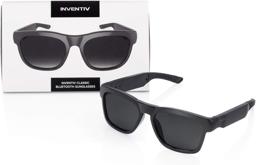 Inventiv Bluetooth Sunglasses, Classic Model, Grey Polarized Lenses