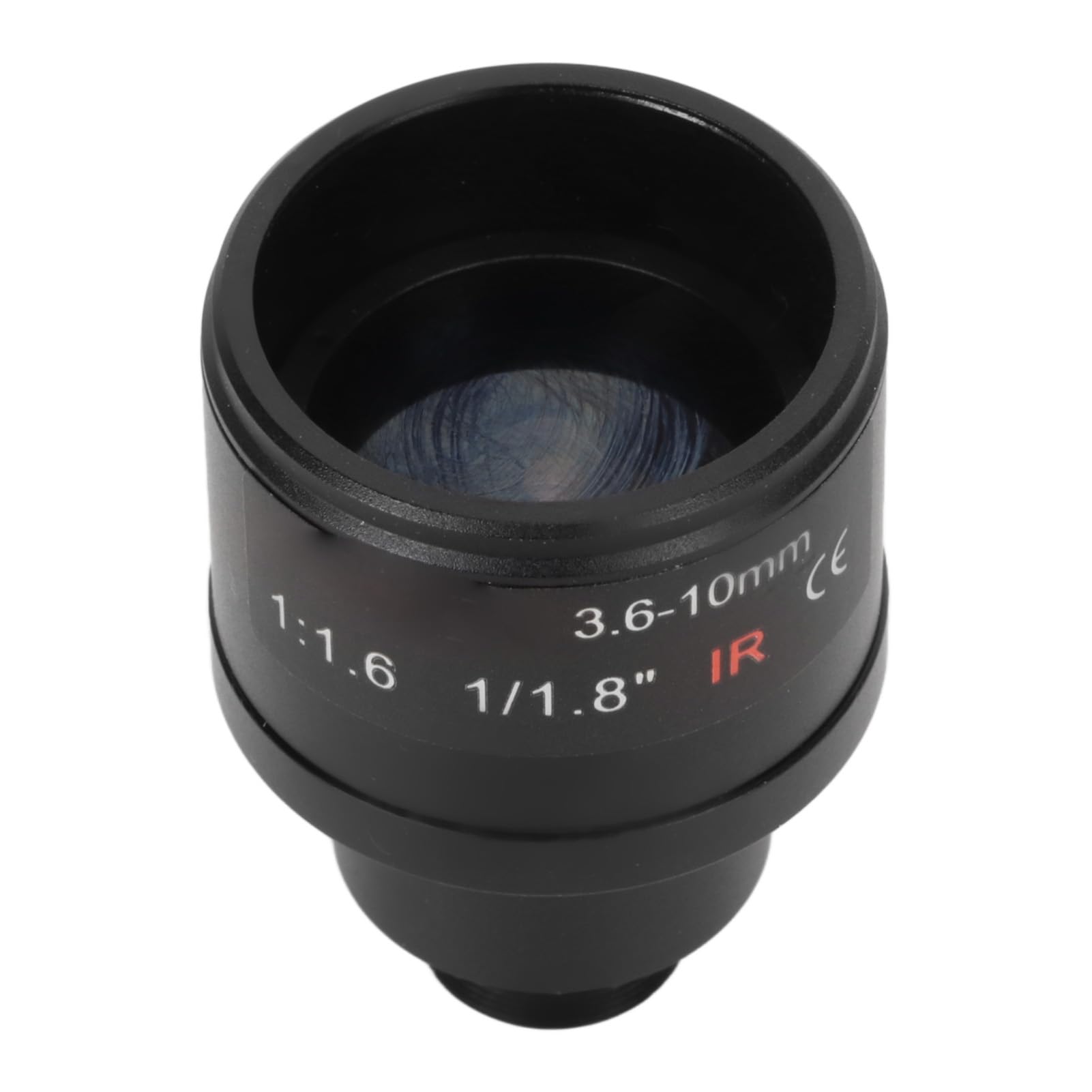 CCTV Zoom Objektiv manuell varifokal, 36 bis 10 mm, F16, M12 Anschluss, 6MP, 11,8 Zoll Sensor, Ersatz Fokuslinse für Überwachungskameras, Aluminium, Glas, 1 Packung