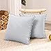 Deconovo Fundas de Almohadas Cojines Terciopelo Decorativas Hogar con Pelota para Sofás Dormitorio Pack de 2 45 x 45 cm Gris Claro