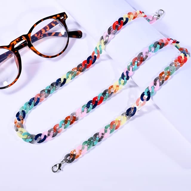 SOREZE SOREZE Gafas de Sol acrílicas de Color, Cadena para Gafas para Mujer, Correa para Colgar Gafas, cordón de Soporte, Cordones de Verano