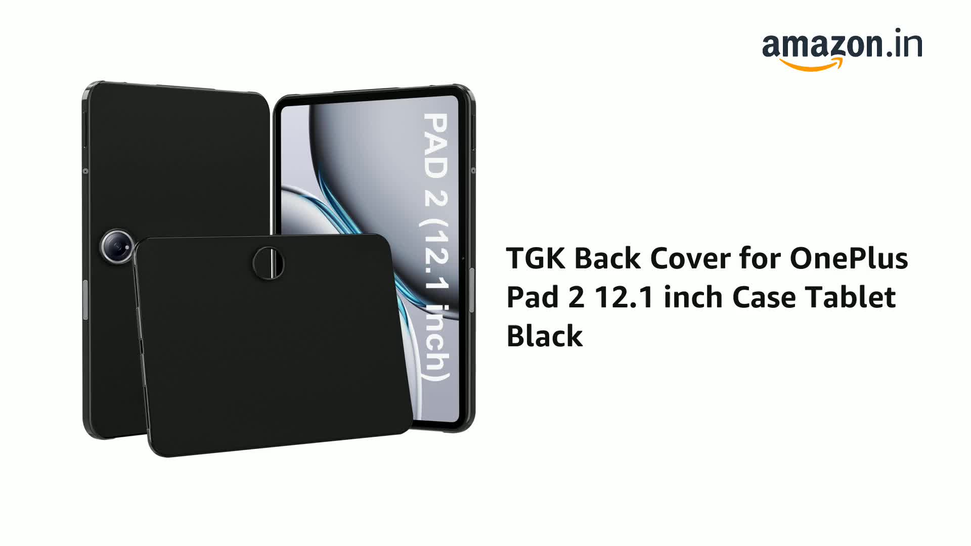 TGK Back Cover for OnePlus Pad 2 12.1 inch Case Tablet Black