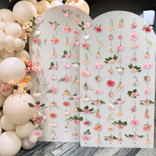 Image of Suncalla 12 Pcs 70.8 ft Wildflower Garland Pre Strung Artificial Hanging Flower Vine Backdrop Decor from Ceiling Floating Silk Floral Garland for Garden Wedding Bridal Shower(Bright,Pink)