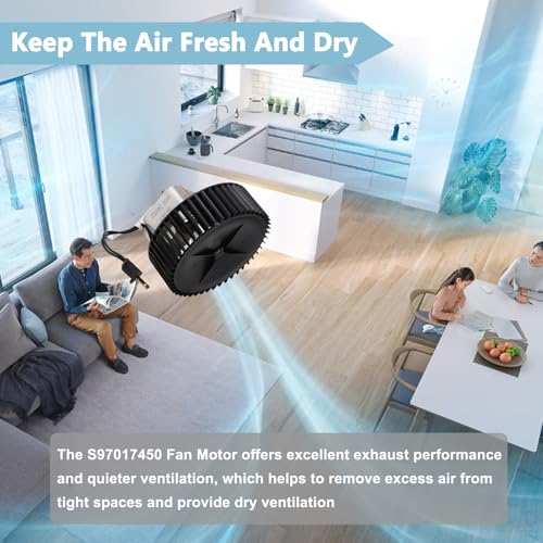 Image of 771-A Motor, S97017450 Bathroom Exhaust Fan Motor for Nutone Broan Model 771-A, 771A, 771, Replacement Parts for Broan 99080599 Exhaust Fan Motor, 99020278 Blower Wheel, 120V, 1.5A, 70CFM, 3000 RPM.