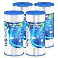ICEPURE 20 Micron 10" x 4.5" Whole House Extra Coarse Pleated Sediment Filter for Well Water, Replacement Cartridge for GE FXHSC, DuPont WFHDC3001, R50-BB, Culligan R50-BBSA, W50PEHD, 4Pack
