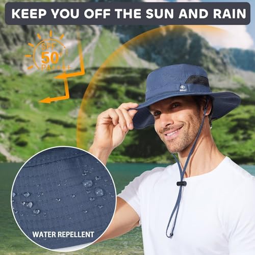 Image of Fishing Hat for Mens Sun Hat Wide Brim Bucket Hat SPF UV Protection XL XXL Large Size Big Head Hiking Beach Safari