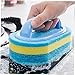OHPHCALL 4pcs Kitchen Cleaning Sponge Brush Heavy-Duty Scrub Brush for Pots Pans Dishes Ergonomic Handle Design for Easy Gripping for Removing Grease and Grime
