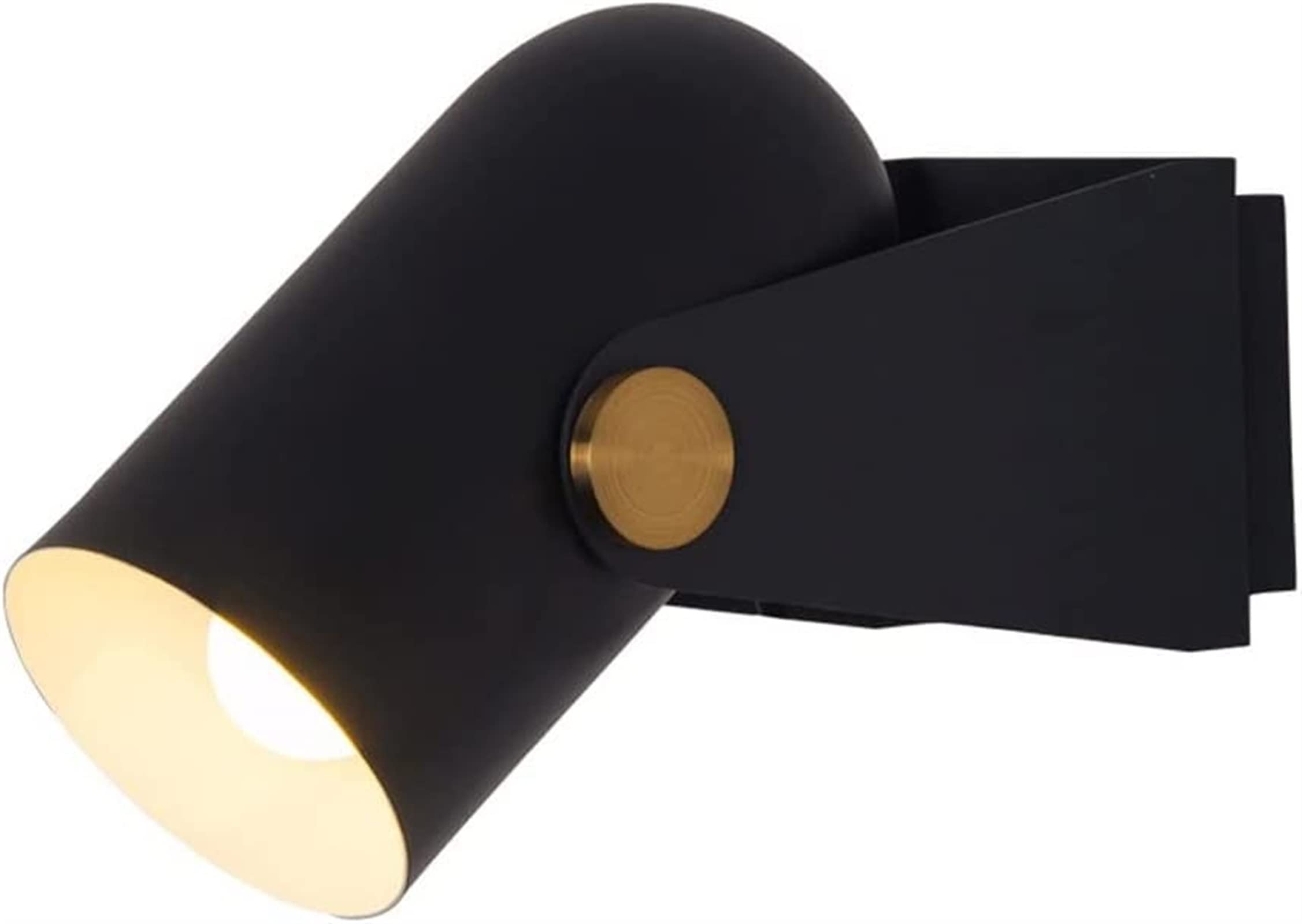 Aplique de pared metálico con foco LED orientable de diseño limpio
