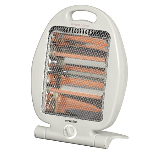 Warmlite Folding Quartz Heater, 2 Heat Settings, Carry Handle, 400-800 W, White