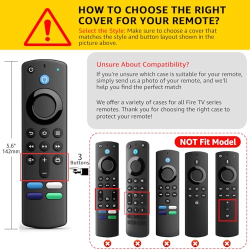 Image of (2 Pack) OneBom Protective Remote Cover, Silicone Remote Control Case, Anti Slip Shockproof Protective Case with Lanyard(Not Golw Blue&Not Golw Red)