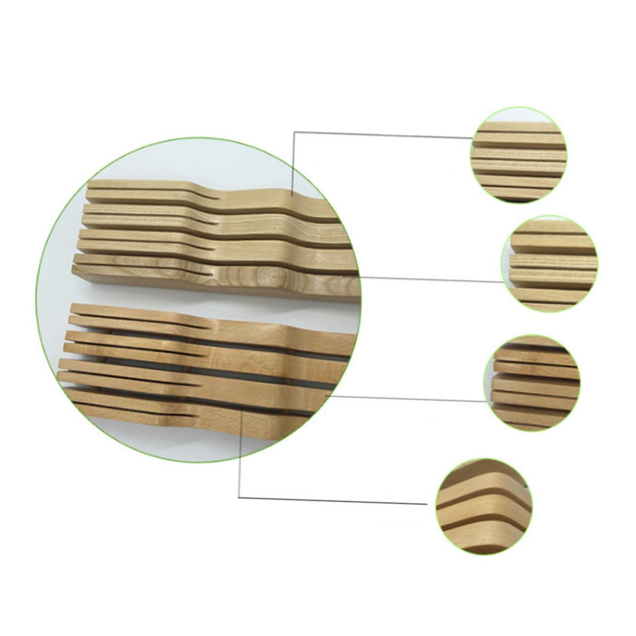 COLLBATH Schubladeneinsatz Aus Bambus Organizer Für Cutter Aufbewahrungsfächer 38,5 X 10,5 X 4,5 Cm Leicht Zu Reinigen Platzsparend