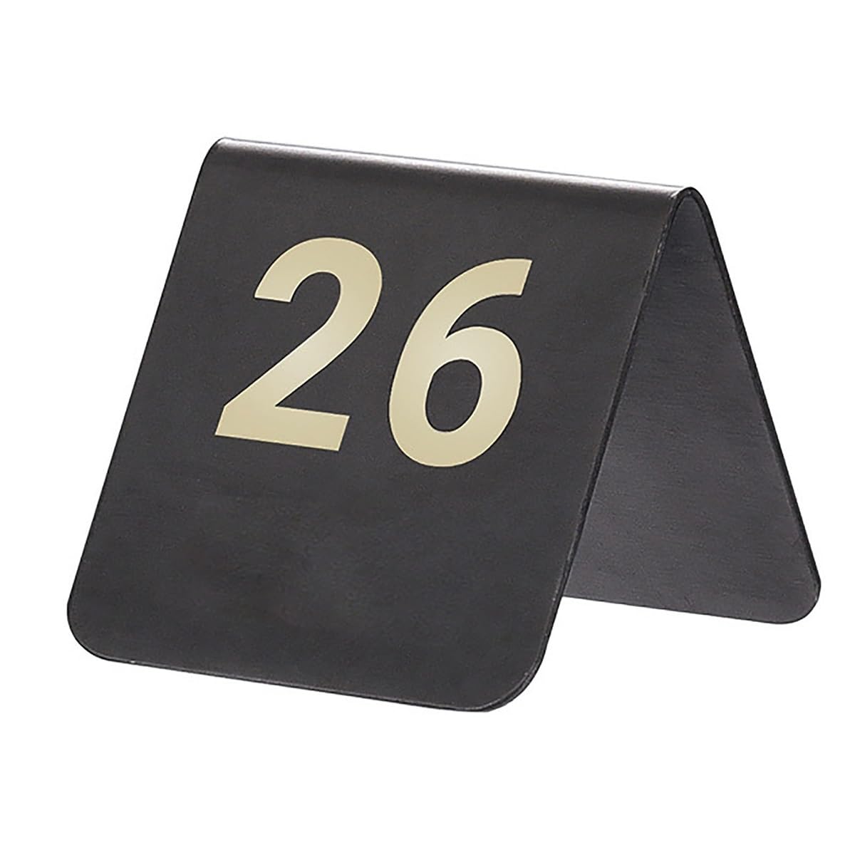MYUYEE Place Cards,Table Numbers Restaurant 1-5/10/20, Black Titanium Stainless Steel Tent Style Restaurant Number Plate Reserved Seating Plate, Wedding Marriage Party 8×8C(Size_Name-1 To 20)