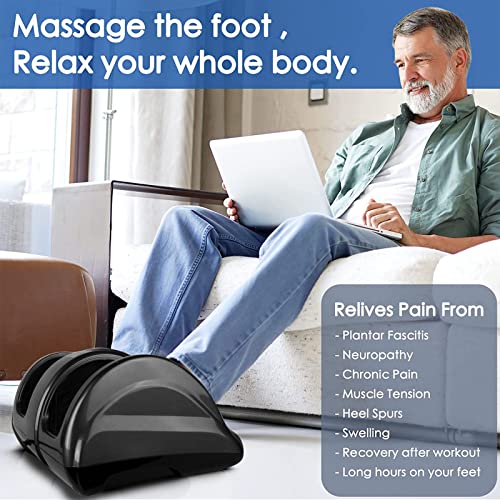 Twt Foot Massager For Father's Day, Shiatsu Foot Massager With Heated, Deep Kneading Rolling Electric Massage For Calf, Leg, Electric Foot Massager For Pain Relief Increases Blood Flow Circulation #TOP3