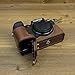 BMAOLLONGB X-S20 Case, Handmade PU Leather Half Camera Case Bag Cover Bottom Opening Version for Fujifilm X-S20 XS20 With Hand Strap (Coffee)