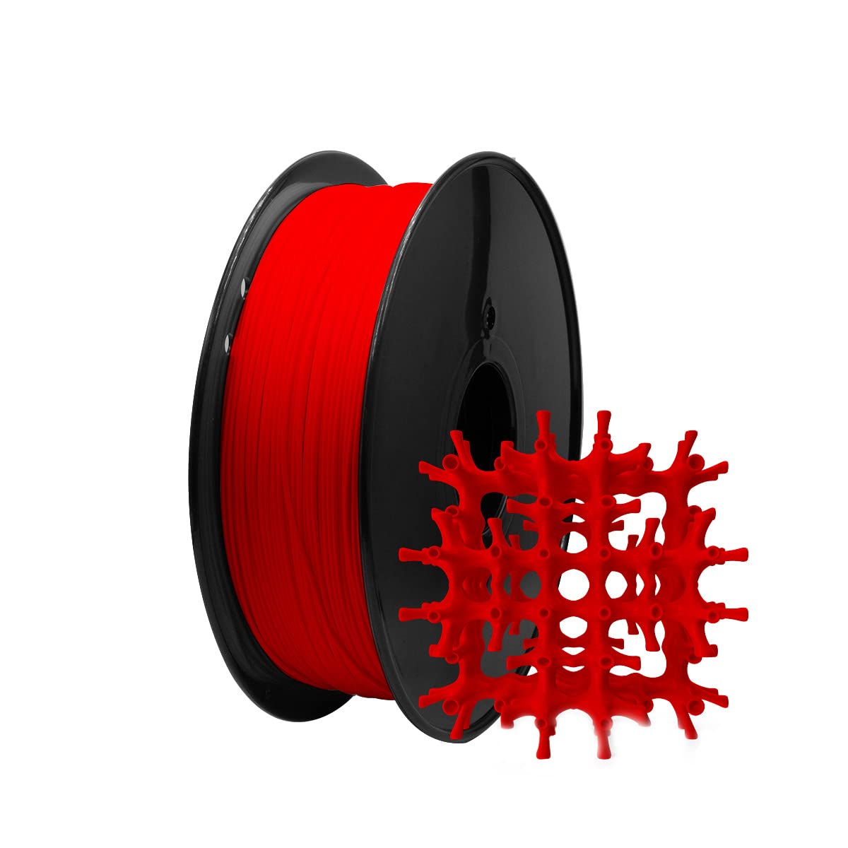 MMOBIEL 3D Printer PLA Filament 1.75mm Premium - Compatible with Creality Ender/CR and More - 1kg Spool 2.2lbs - Length 330m - Accuracy: +/- 0.05mm - Red