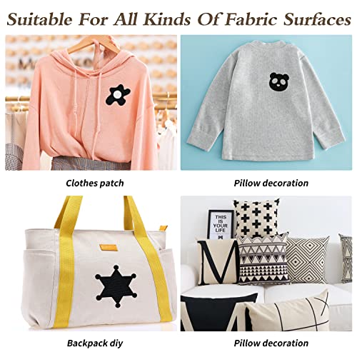 Image of KING MOUNTAIN 100% Cotton Fabric Iron-on Repair Patch, Inside&Outside Clothes Repair Patch, 3 inchx60 inch with Backing Glue Repair Decorative Patch kit (Off-White)