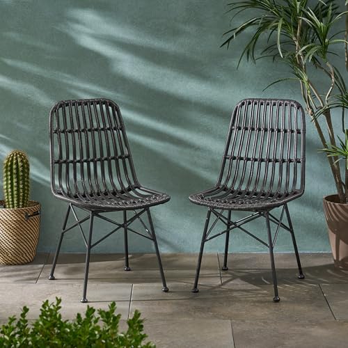 VeroFree Modern Grey Dining Room Chair – Set of 2, Sturdy Wooden Frame, Padded Seat, Comfortable Stylish, Kitchen, Dining Table, Office – Easy Assembly