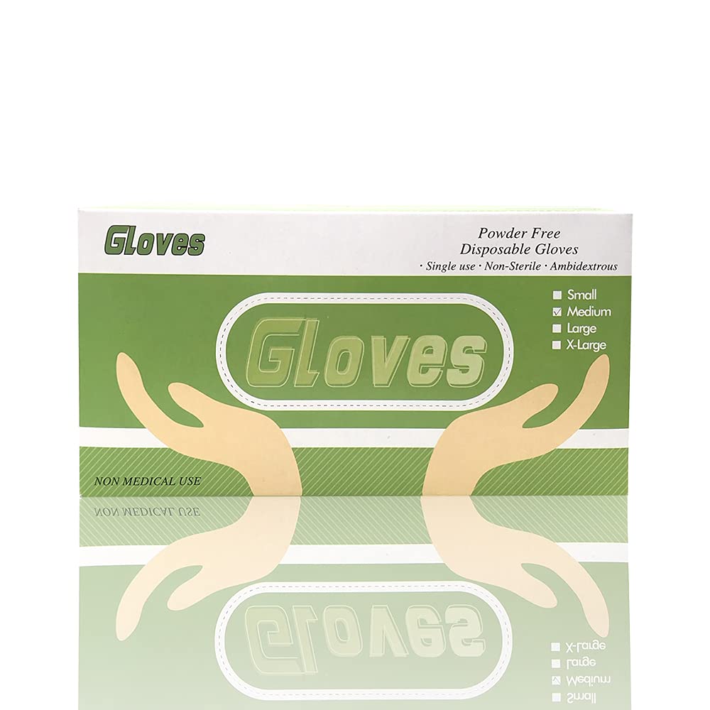 Powder Free Multi Purpose Disposable Vinyl Gloves Medium 70pcs/box
