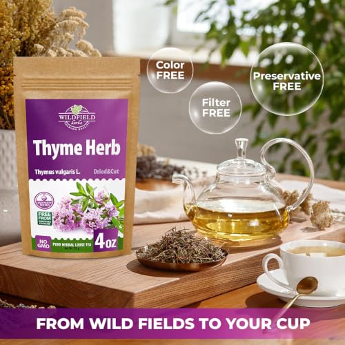 Image of 4 oz. Thyme Herbal Tea (Thymus Vulgaris) - 113g Dried Thyme Leaves Herb Tea Hierba De Tomillo