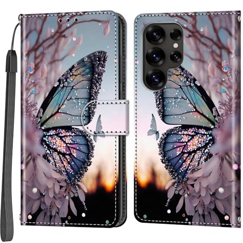 Coque antichoc Samsung S25 Ultra étui portefeuille cuir anti-rayure