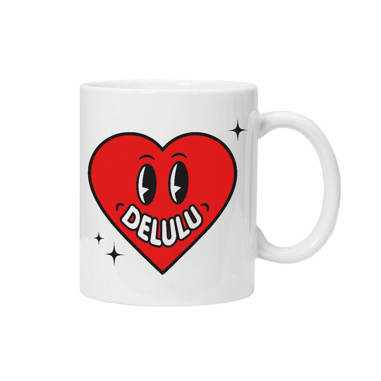 New Spirit Original Red Heart delulu Delusional Mug