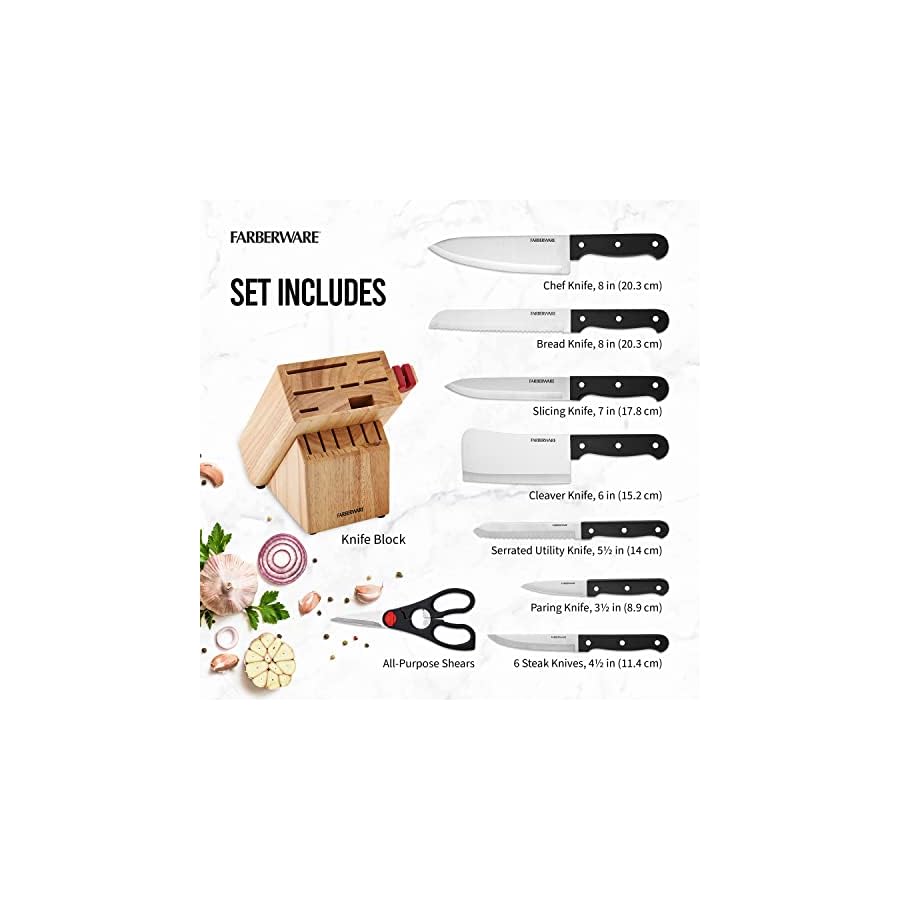 Farberware-14-Piece-Triple-Rivet-Knife-Block-Set-with-Built-In-EdgeKeeper-Knife-Sharpener Farberware 14-Piece Triple-Rivet Knife Block Set with Built-In EdgeKeeper Knife Sharpener
