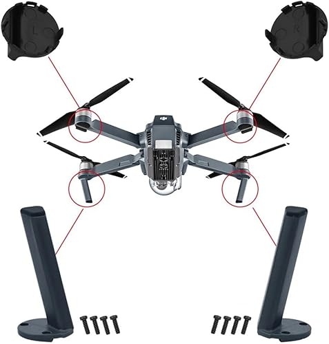 Miniatura 2 de Kits de tren de aterrizaje izquierdo y derecho, pierna trasera delantera y trasera para D-JI Mavic Pro Platinum Drone Reparación Cubierta Base Pies